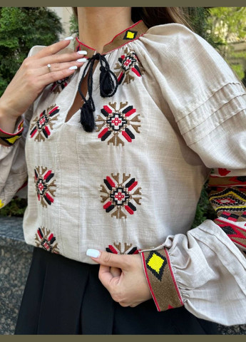 Жіноча вишиванка Сонце кавова ESQ 5423 (303899026)