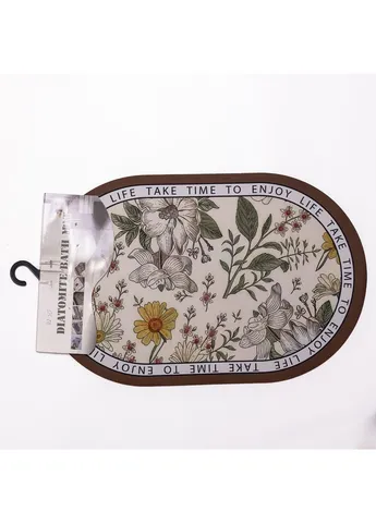 Килимок діатомітовий Floral Oval 38*58 см універсальний овальний HP-42-50 Jooki (386624334)
