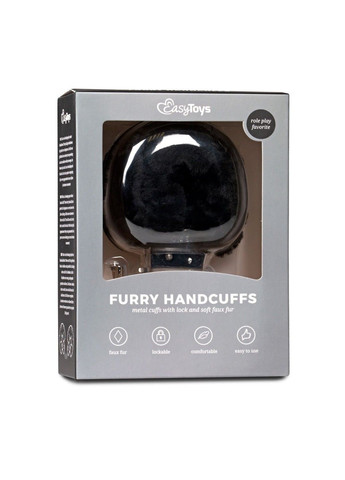Наручники Furry Handcuffs - Black EasyToys (290850934)