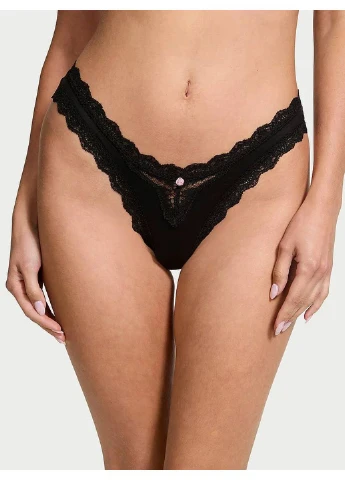 Черный демисезонный комплект (бюстгальтер, трусики) Victoria's Secret