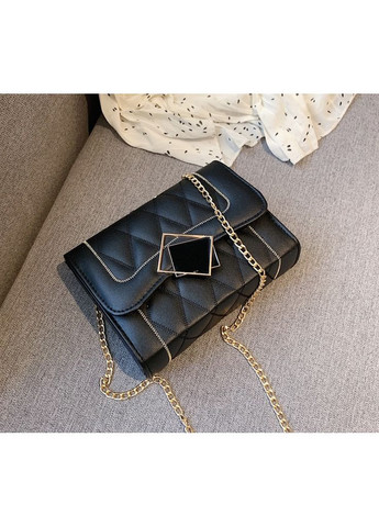 Жіноча міні сумочка клатч на ланцюжку чорна екошкіряна ProDobro (363221037)