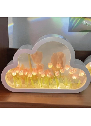 Настільний нічник світильник лампа дзеркало набір комплект для творчості хмара з тюльпанами 20х13х4 см (478203-Prob) Unbranded (303516340)
