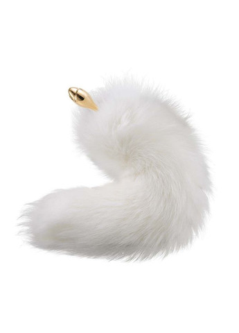 Металлическая анальная пробка Лис хвост SEVANDA White FoxTail Anal Rose-shape Plug Lockink (305589894)