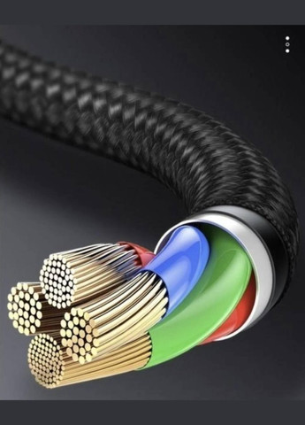 Зарядка USB кабель для синхронизации и зарядки iPhone Apple Lightning с LED подсветкой 1 м Черный Baseus (317188896)