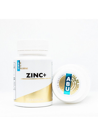 Цинк цитрат с витамином С и лемонграсом Zinc+, 60 капсул ABU (All Be Ukraine) (292785597)