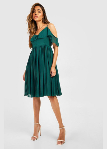 Изумрудное платье Boohoo