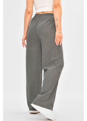 Штани жіночі однотонні трикотажні сірого кольору Let's Shop (353966436)
