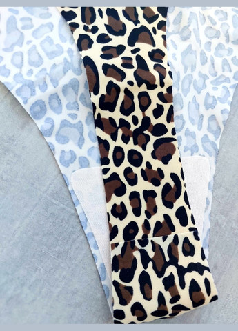 Набір безшовних трусиків, стринги, анімалістичний принт, No Brand (337512773)