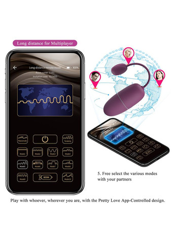 Виброяйцо с управление от смартфона Pretty Love "Nymph" LyBaile (299843835)