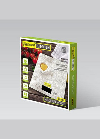 Весы кухонные стеклянные 5 кг MR 1803 Maestro (293850668)