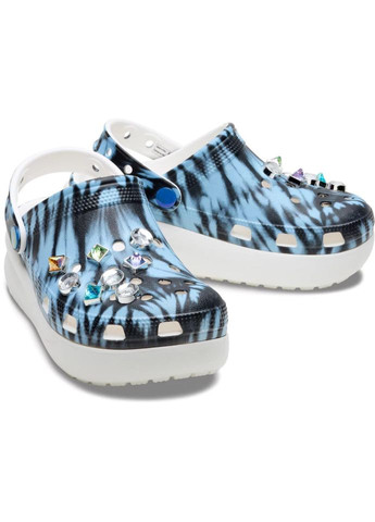 Синие classic crush black детские кроксы для девочки Crocs