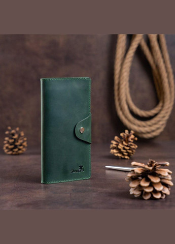 Бумажник унисекс из винтажной кожи 16168 Зеленый Shvigel (298920691)