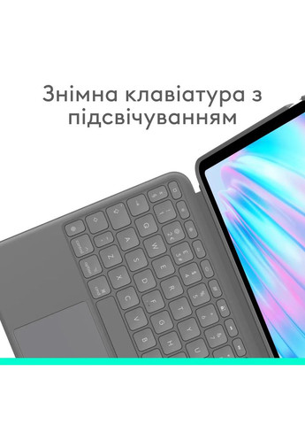 Чехол-клавиатура Combo Touch для Apple iPad Air 11" M2-M3 Oxford Grey (920-012636) Logitech (353304248)