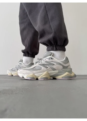 Серые демисезонные кроссовки мужские new balance 9060 grey beige pink нью беланс 9060 серые No Brand