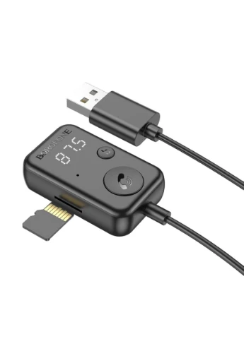 Bluetoothресивер BC49 June car BT FM transmitter Black Borofone (299722332)