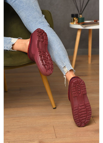 Калоші жіночі без задника утеплені бордового кольору Let's Shop (352690160)