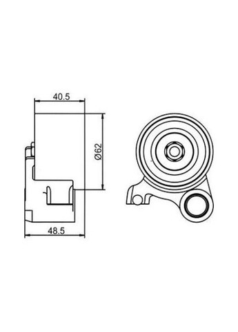 Ролик натяжной ремня ГРМ TOYOTA LAND CRUISER PRADO (пр-во ) GT90450 GMB (345782254)