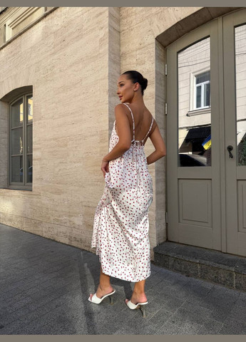 Білий коктейльна, повсякденний, вечірня, пляжна, кежуал жіноча сукня Asi.Store.ua з квітковим принтом