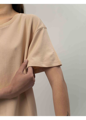 Бежева унісекс футболка коттон (0011600sml3xl) Casual Trend №116