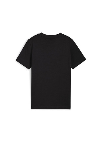 Черная демисезонная детская футболка essentials tape tee youth Puma