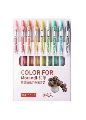 Набір гелевих автоматичних ручок 9 кольорів Morandi Sahara 9009A Josef Otten (280927811)