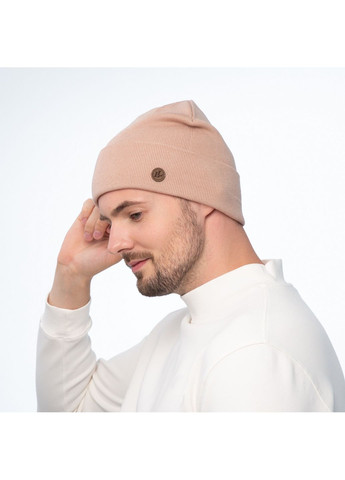 Шапка біні чоловіча віскоза бежева RILEY 225-602 LuckyLOOK 225-602M (322790047)