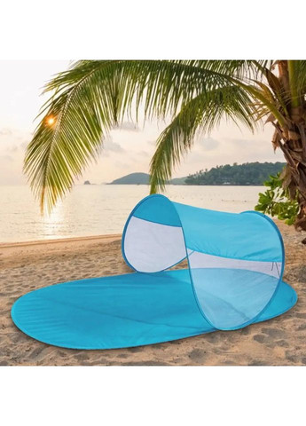Пляжна підстилка із захистом від сонця тент із чохлом намет з навісом для пляжу Синя (PP152) Best (361029140)
