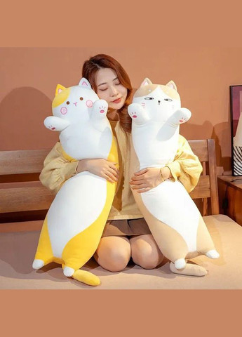 М'яка плюшева іграшка із серії Кіт батон подушка обійми кота, пастельний 110 см КІМ (303137227)