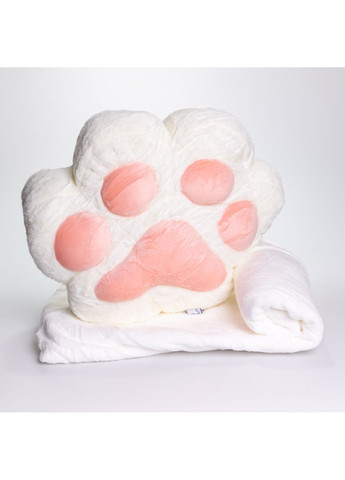 Игрушка-подушка с пледом и муфтой Лапка 110*140 см, белый ТМ COLORFUL HOME 520-18W No Brand (368904377)