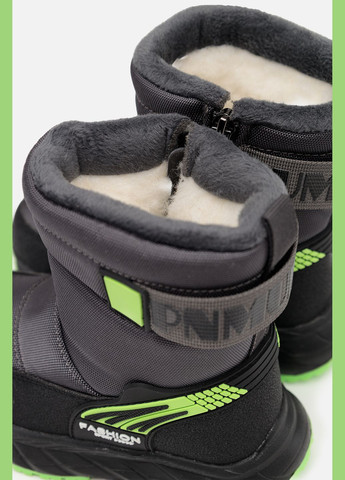 Серые зимние дутики для мальчика цвет серый цб-00256195 No Brand