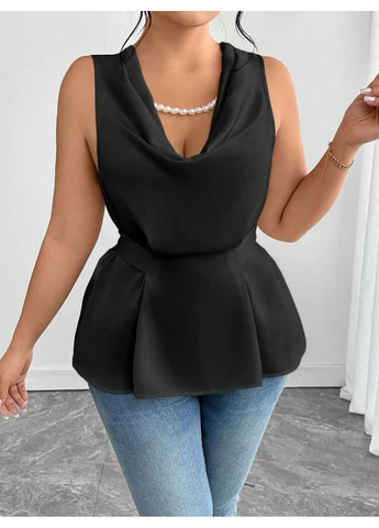 Чёрная блуза SHEIN