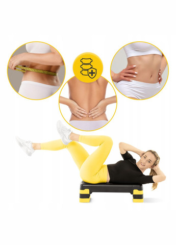 Степь-платформа 3-ступенчатая 69 х 28 х 10-15-20 см Black/Yellow () 4FIZJO P-5907739311436 (342758120)