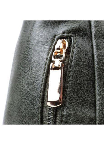 Сумка слінг через плече жіноча з екошкіри для телефону та для документів середня Зелений 38942 Vintage (351403615)