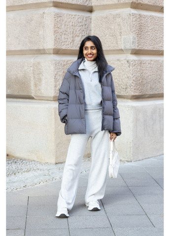 Темно-серый Пуховик Uniqlo