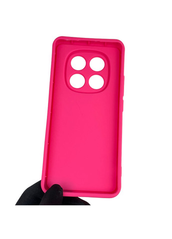 Чехол силиконовый Soft Touch с 3D принтом для Redmi Note 14 Pro 4G малиновый (Полная защита камеры) Xiaomi (370671561)