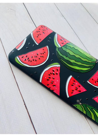 Матовий чорний чохол на Xiaomi Redmi 13C / Poco C65 Кавуни (принт 341) Creative (355407900)