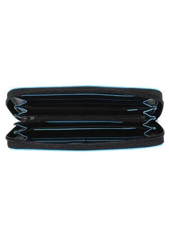Портмоне Blue Square Black на молнии с RFID защитой (PD1515B2R_N) Piquadro (330754312)