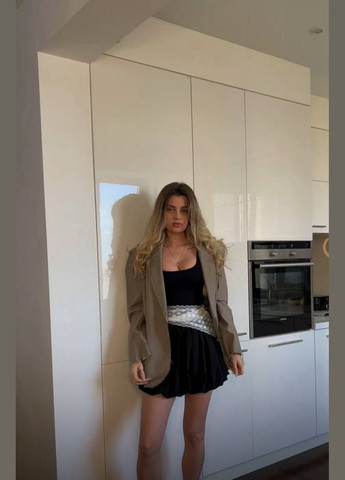 Жіночий комбінезон FINO Mode комбінезон-шорти чорний святковий, кежуал, коктейльний, вечірній дайвінг, шифон