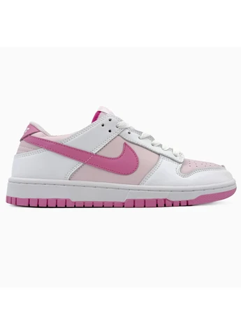 Білі кросівки чоловічі nike dunk white/pink найк данк білі демісезон No Brand
