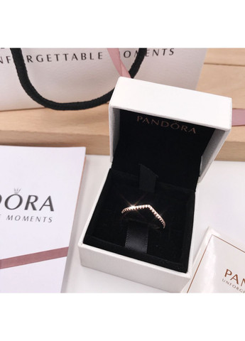 Кольцо Пандора сияющее Wishbone 186316CZ Kabluchka (355347601)