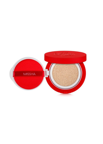 Тональный кушон с матовым финишем Velvet Finish Cushion SPF50+ PA+++ №21 Light Beige 15 г MISSHA (325695328)