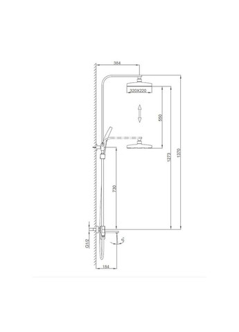 Душевая система F2490, 3 функции, поворотный излив, латунь, хром Frap (372994952)
