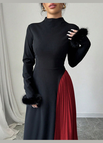 Черное повседневный платье SHEIN однотонное