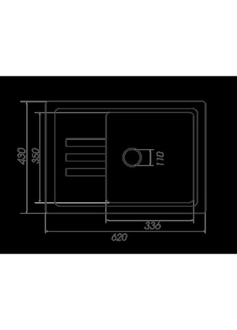 Гранітна мийка для кухні LIANA 6243 матова мусон Valeso (336936240)