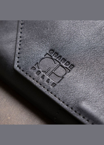 Горизонтальне Шкіряне портмоне чоловіче 11557 Синій Grande Pelle (306882180)