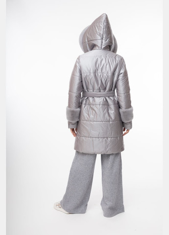 Светло-серое зимнее Пальто Светло-серый Зима Повседневный Alberto Bini