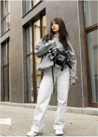 Велика жіноча поясна сумка бананка DynamicDart принт "Palm" (SKU_80411720-VS) Sambag (302450091)