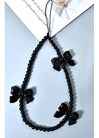 Брелок для телефона, ключів, сумки Чорні бантики No Brand (368296628)