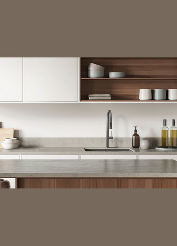 Набір для кухні Olfato сталева мийка ZPO_D10B + міш. BQO_D72M, титан Deante (314927400)