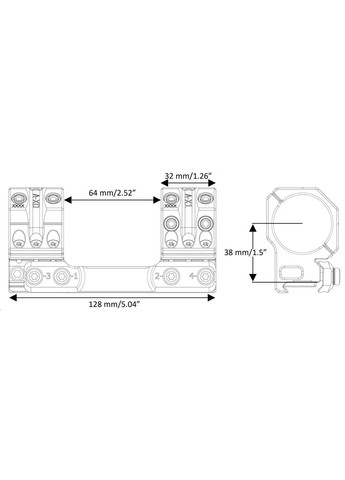 Моноблок Spuhr SP6002. d – 36 мм. High. Picatinny No Brand (316437943)